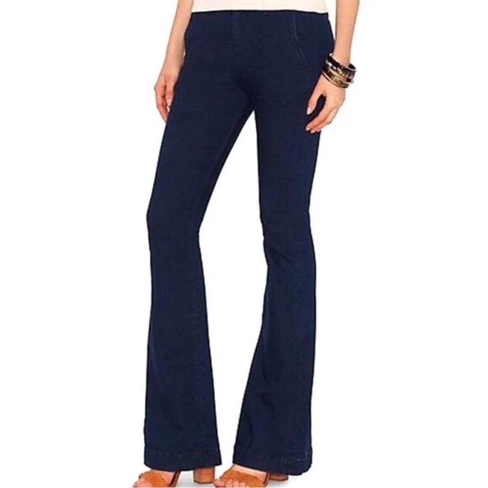 Rag & Bone Rivington Dark Wash High Rise Trouser Bell Flare Jeans Size 26